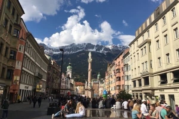 People in City Center Innsbruck Austria