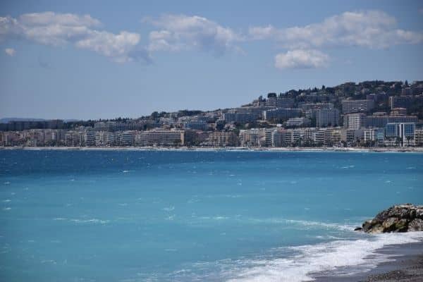 Nice beach and coastline of Nice France