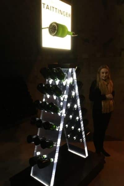 Tattinger employee conducting champagne tour