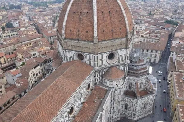 View of Duomo from Campanile Bell Tower Florence