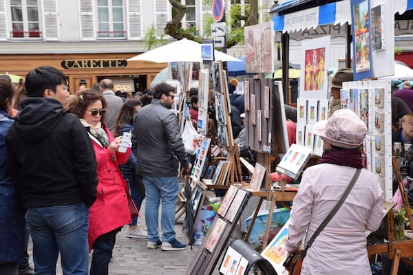 Montmartre art stands Paris