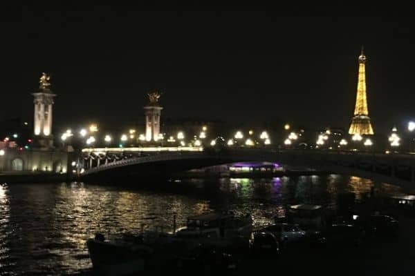 Paris France at night