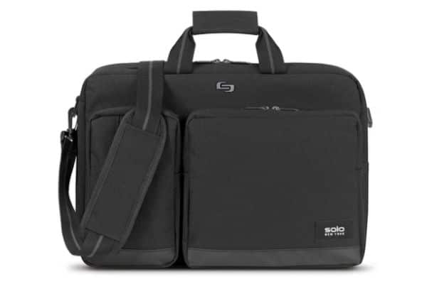 black Duane Hybrid Briefcase Backpack is Essentials on Long Flights