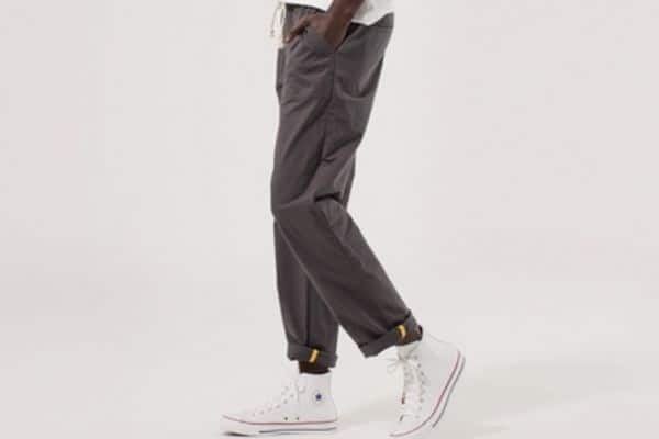 PACT-Woven Twill Roll Up Pant-womens grey