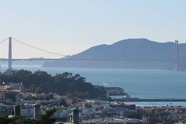 San Francisco_Golden Gate Bridge from Coit Tower California