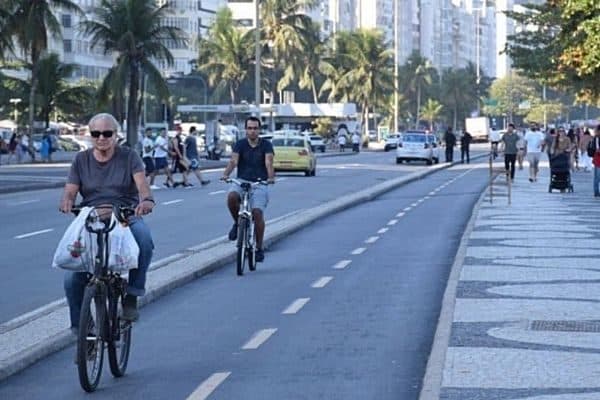 Bicyclists Rio de Janeiro Brazil