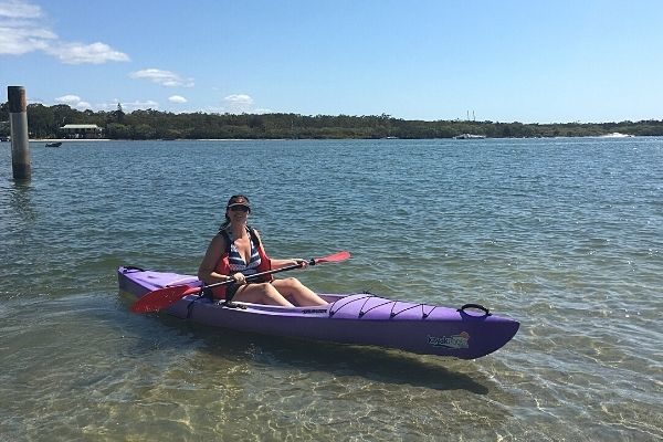 Gwen kayaking Noosaville Australia