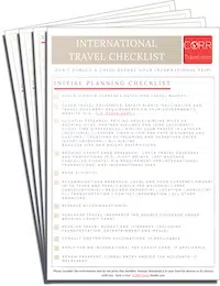 International Travel Checklist-Printable