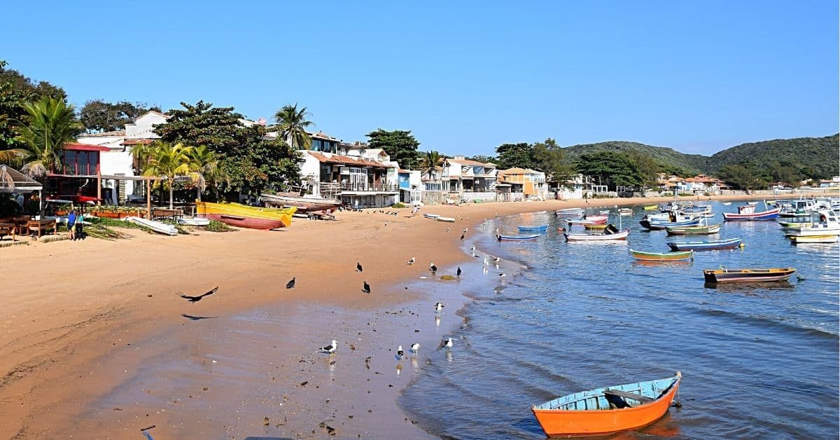 Canto Beach and boats-Solo Travel in Buzios Brazil