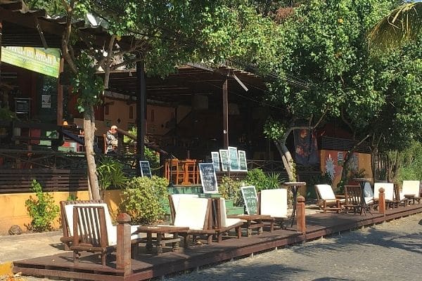 La Parrilla del Mercado Buzios restaurant outdoor seating on solo travel in Buzios Brazil