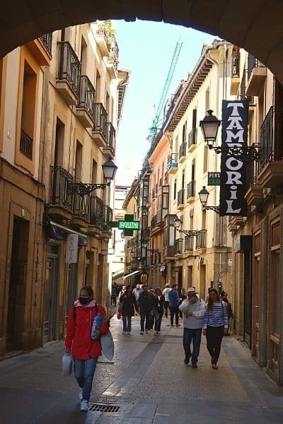 Old Town pedestrians San Sebastián Spain