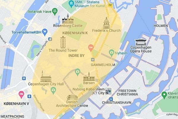 Where to Stay in Copenhagen map