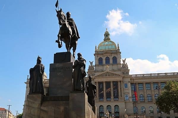 Wenceslas Monument and Národní Museum Prague solo travel