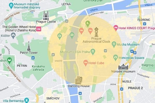 Where to Stay in Prague map