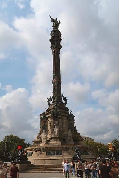Columbus Monument Barcelona 3 day itinerary Spain