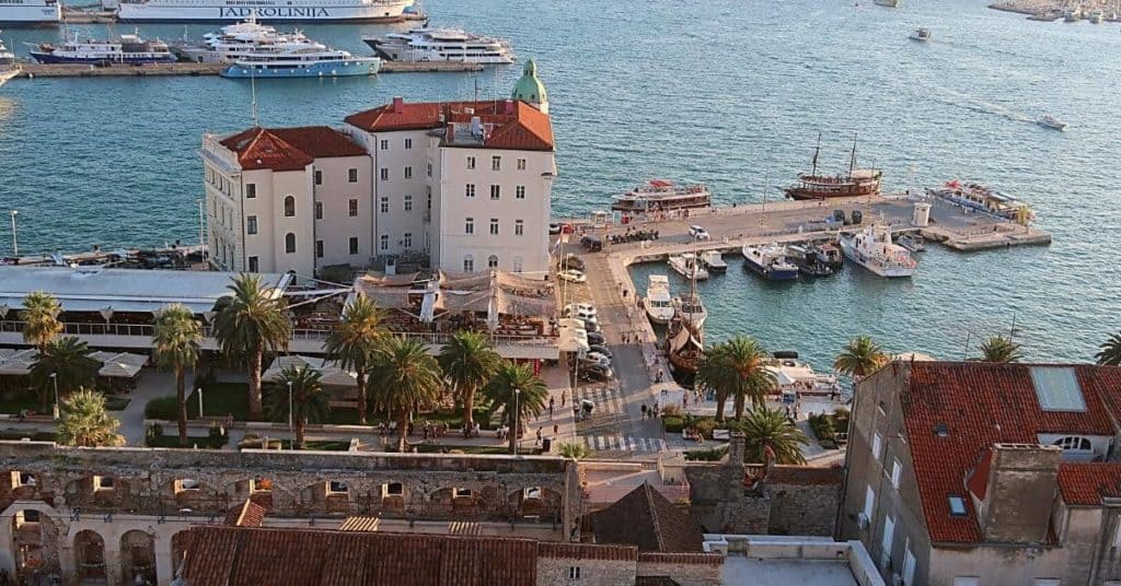 Port of Split from bell tower-3 Day Split Solo Itinerary