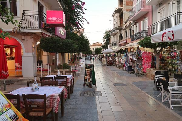 Alexander Roma Street shops and restaurants Zante Town