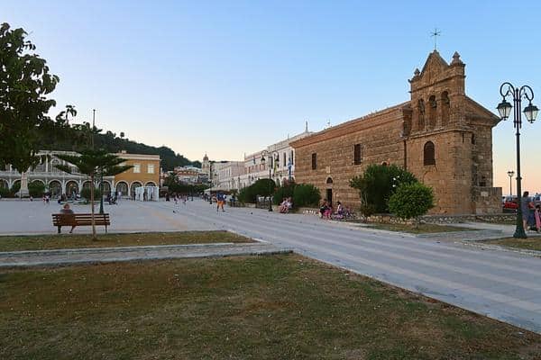 Church Agios Nikolaos of Molos at Solomos Square Zante Town Zakynthos