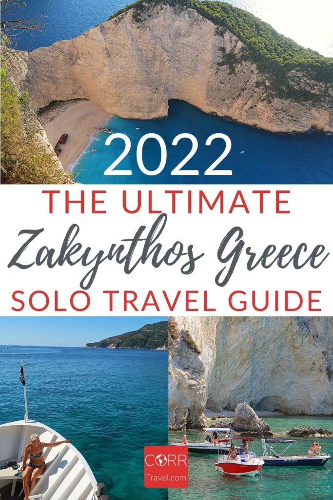 Zakynthos Solo Travel Guide for Solo Travel Pinterest pin