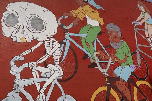 Bicycle mural Portland Oregon