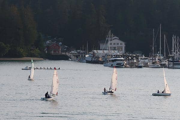 Sailboats on water Bainbridge Washington