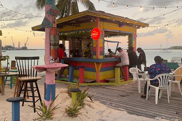 Bar on Junkanoo Beach Nassau Bahamas