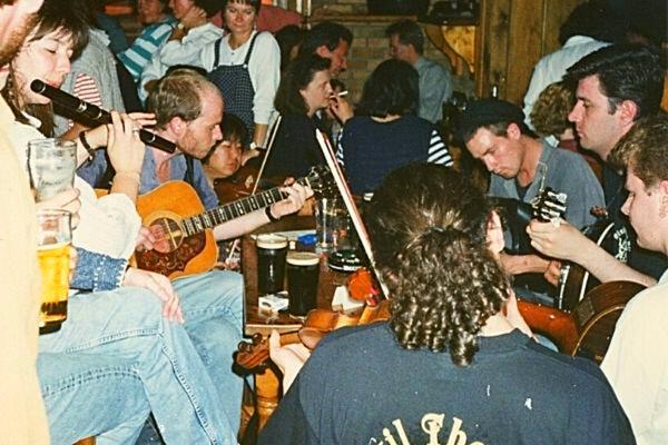 Musicians playing in pub Dublin Ireland