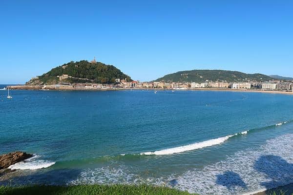 View of La Concha Bay from Miramar Palace San Sebastian Spain