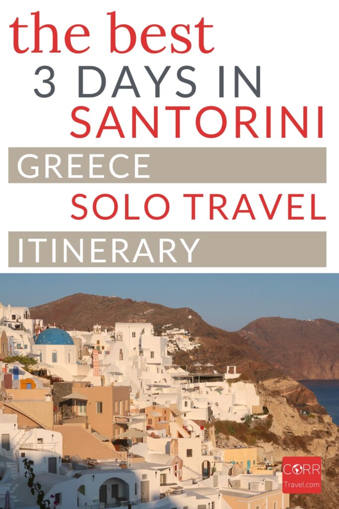 3 Days in Santorini Greece-Solo Travel Itinerary-Pinterest pin