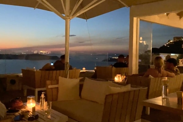 Sunset from V Lounge Fira Santorini