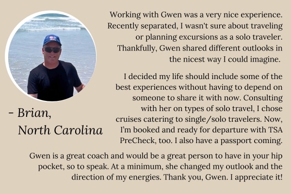 Travel coaching testimonial