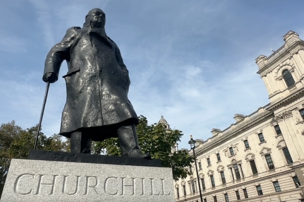 Churchill statue London England