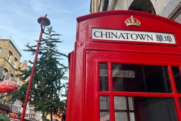 Red phone box Chinatown London England