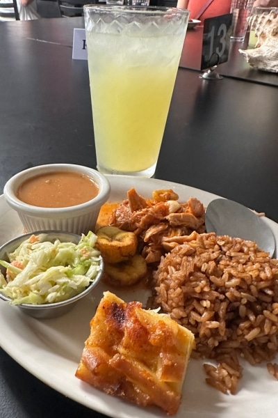 Meal at Bahamian Cookin restaurant Nassau