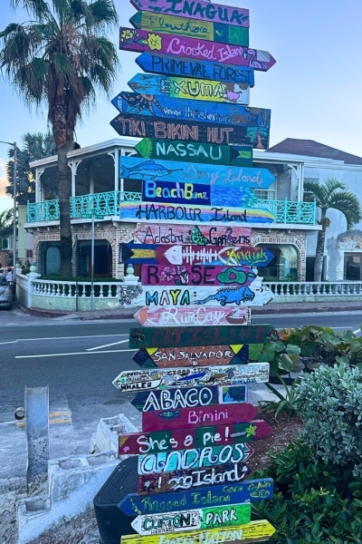 Nassau wooden street signs