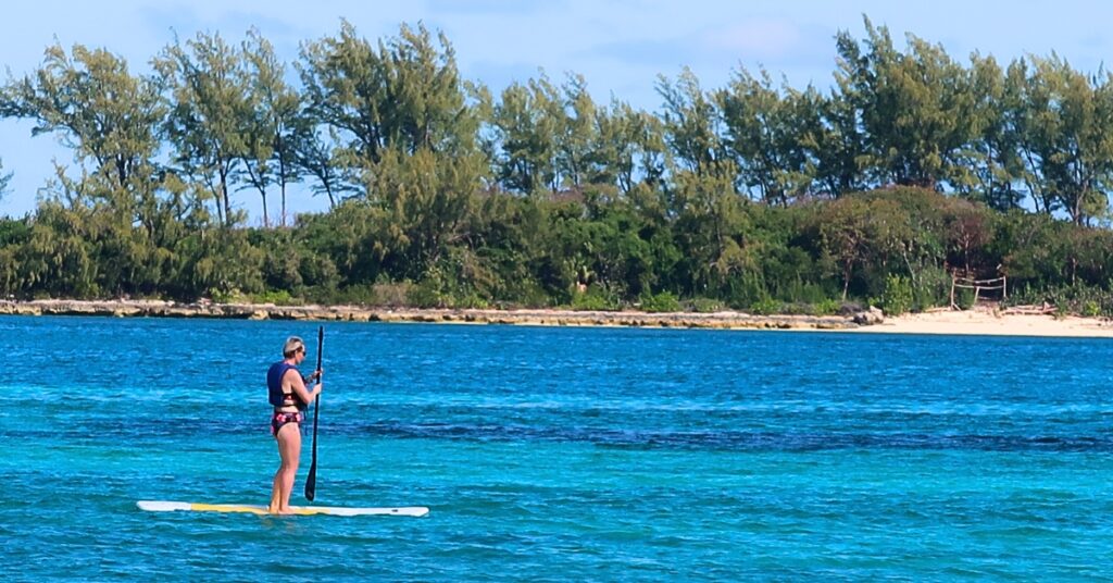 Woman on paddle board Nassau_4 Days in Nassau Bahamas