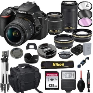 Nikon D5600 DSLR w 18-55mm 20-pc Bundle