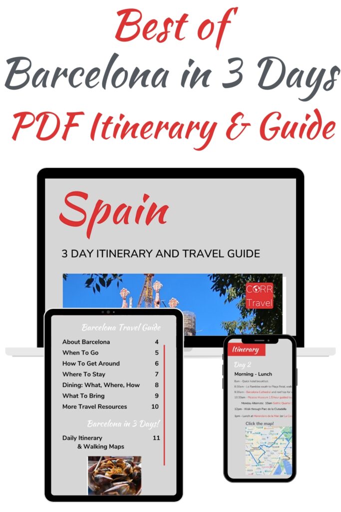 Barcelona 3 Day Itinerary PDF Pinterest Pin