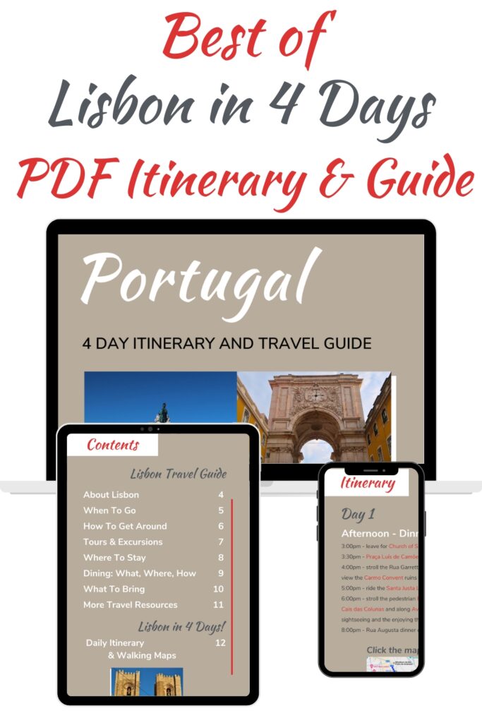 Lisbon 4 Day Itinerary PDF Pinterest Pin