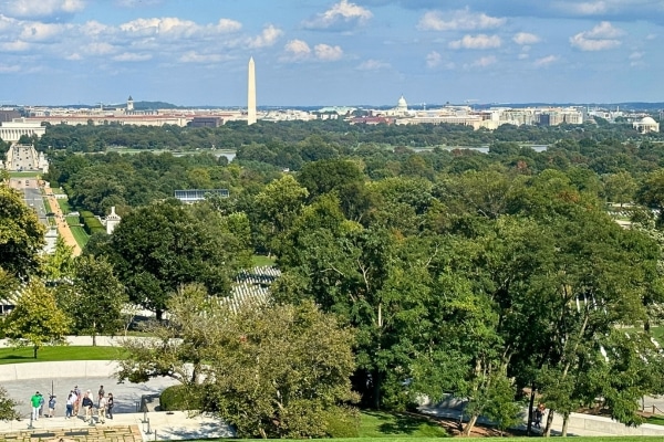 View of Washington DC from Arlington Cemetery