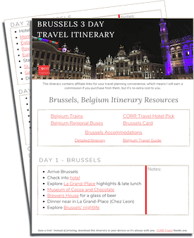 Brussels 3 Day Travel Itinerary-2 pgs