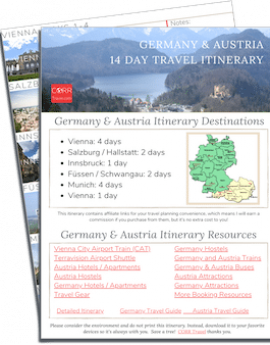 Germany and Austria 14 Day Itinerary printable