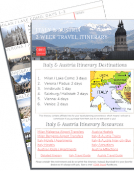 Italy and Austria 2 Week Travel Itinerary-FREE Printable image
