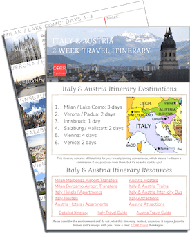 Italy and Austria 2 Week Travel Itinerary-FREE Printable image