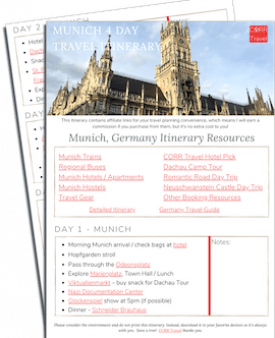 Munich 4 Day Itinerary printable