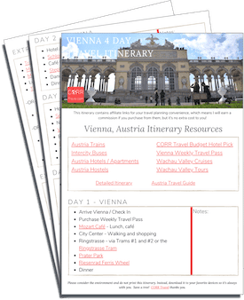 Downloadable Vienna 4 Day Itinerary